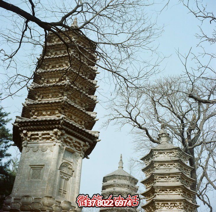 仿古石雕舍利塔，傳承古老文化