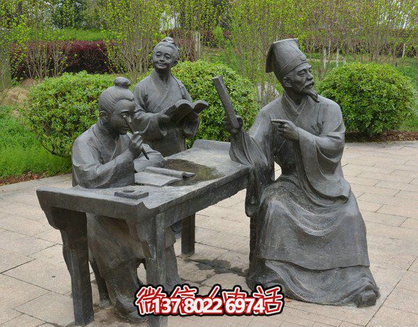 古代庭院景區(qū)，一起讀書(shū)、雕塑、感受古風(fēng)