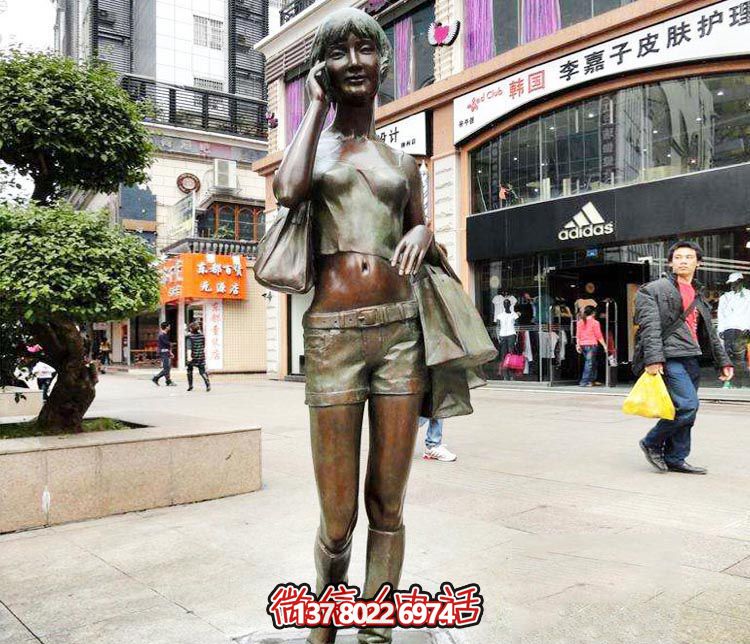 精美銅雕女孩雕塑——帶你暢游街頭，體驗(yàn)夢幻快樂時(shí)光