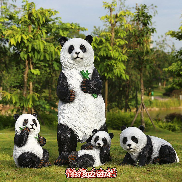 玻璃鋼仿真熊貓，讓動(dòng)物園的動(dòng)物更加生動(dòng)