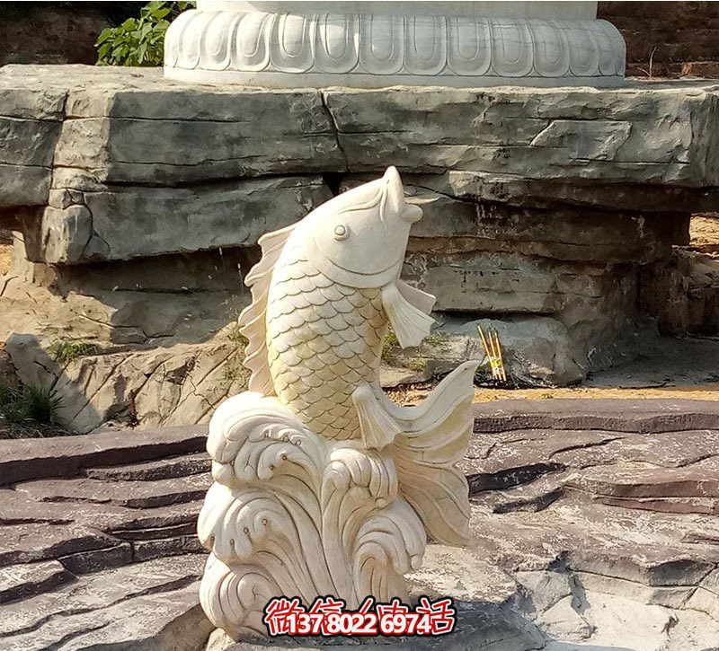 漢白玉石雕塑，點(diǎn)綴公園景觀，增添創(chuàng)意噴水裝置