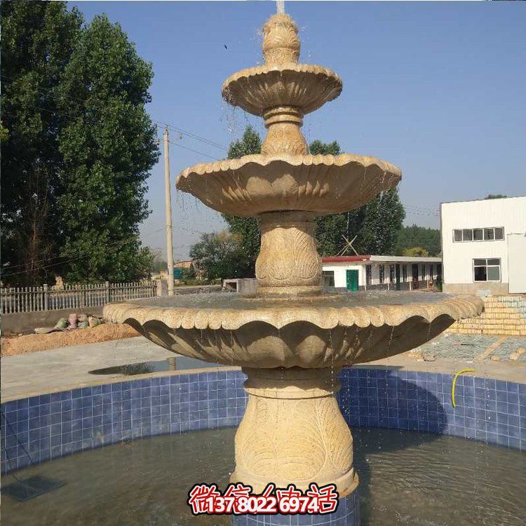 花崗巖噴泉流水?dāng)[件，給你不一樣的戶外廣場(chǎng)園林景觀雕塑