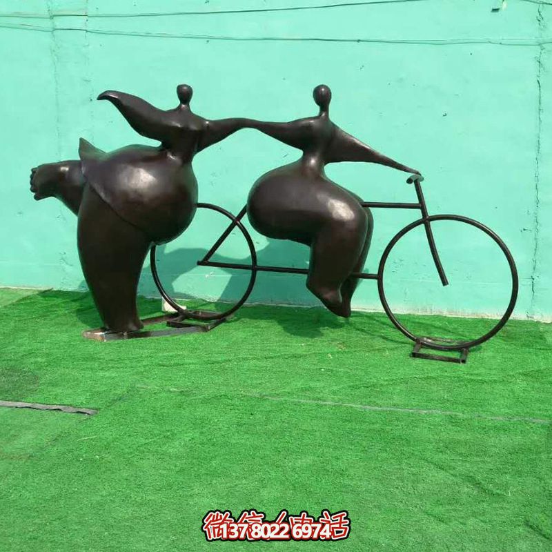 騎車胖女孩銅雕雕塑——?jiǎng)?chuàng)意景區(qū)裝飾