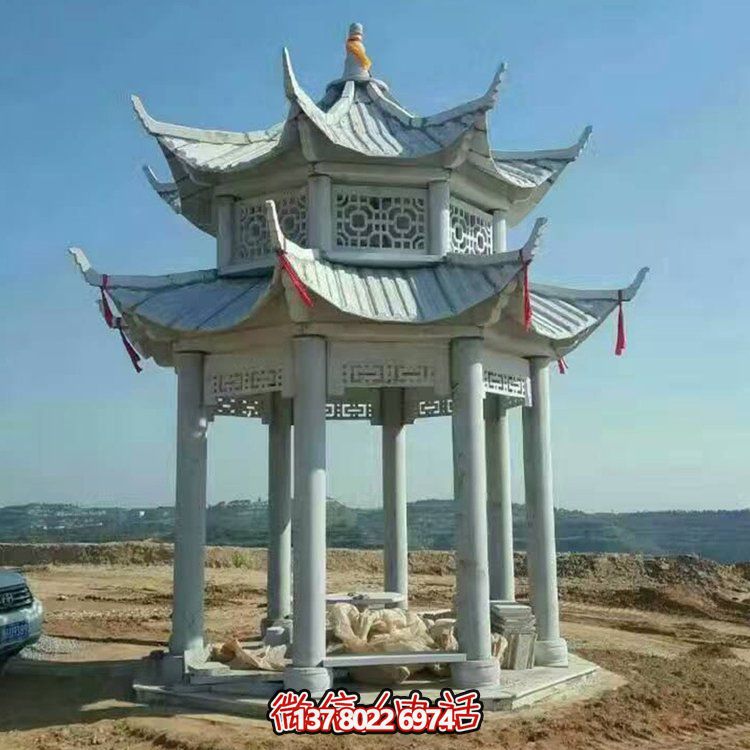 中式雙層涼亭，傳承傳統(tǒng)文化美學(xué)