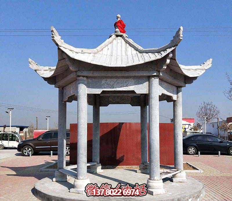 精致大理石涼亭，點綴完美小區(qū)廣場
