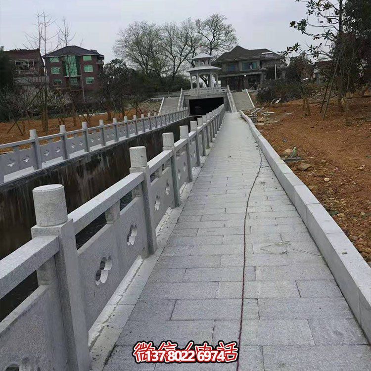 精美大理石護(hù)欄雕塑，點綴河道戶外環(huán)境