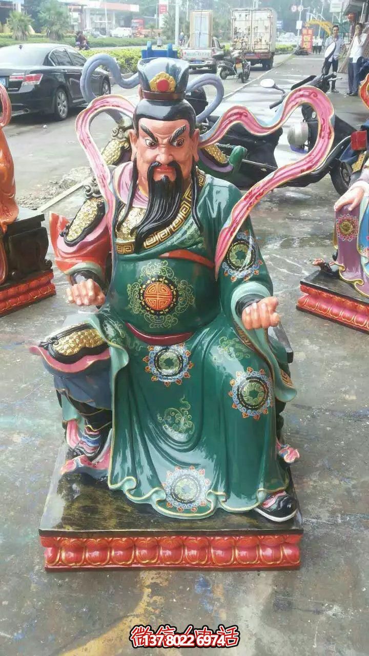 玻璃鋼彩繪大型戶(hù)外廟宇景觀太歲雕塑